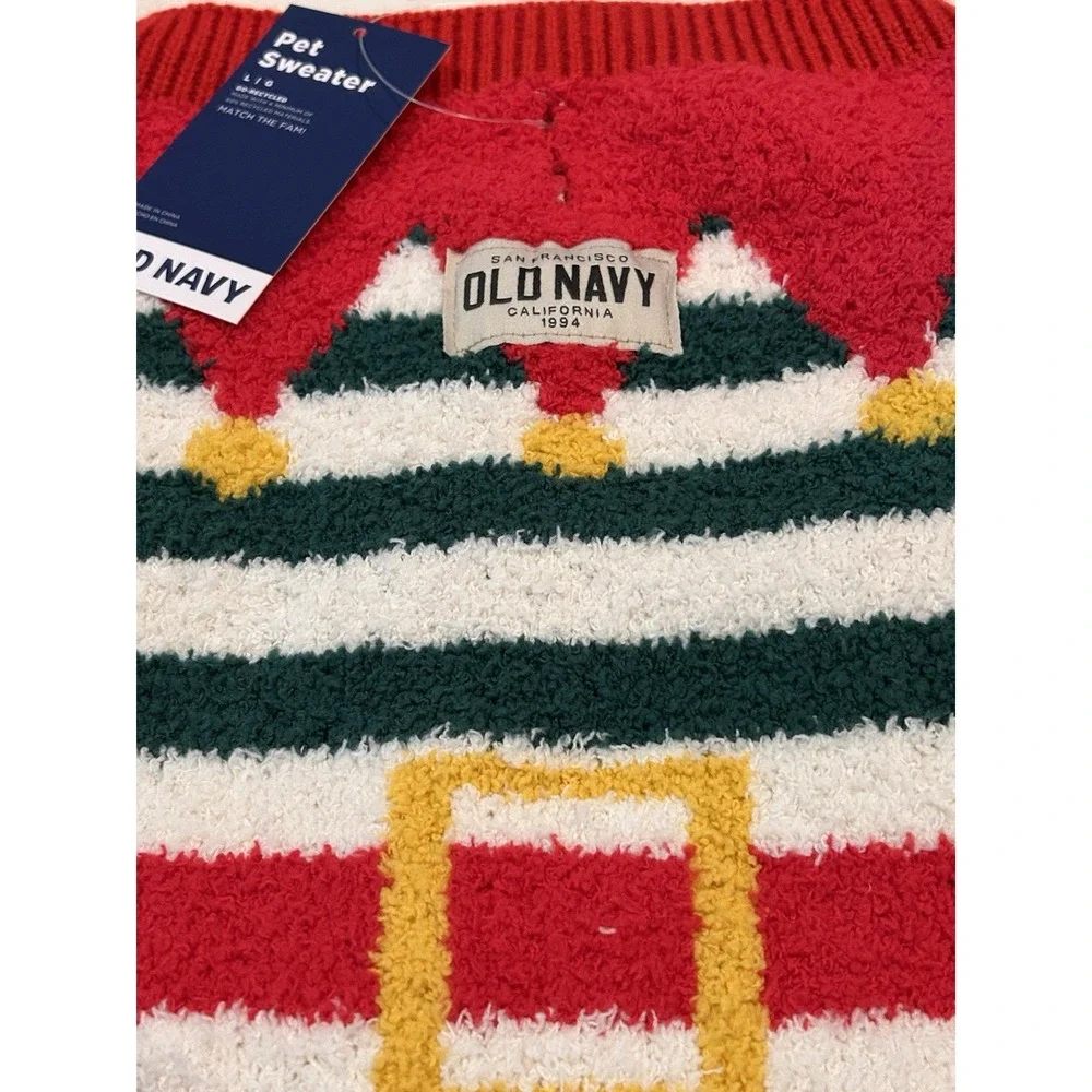 Old Navy Size Large‎ Pet/ Dog Christmas Sweater Elf NEW